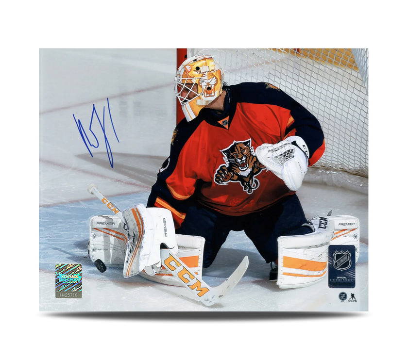 Roberto Luongo Signed Florida Panthers Butterfly Save 8X10 Photo