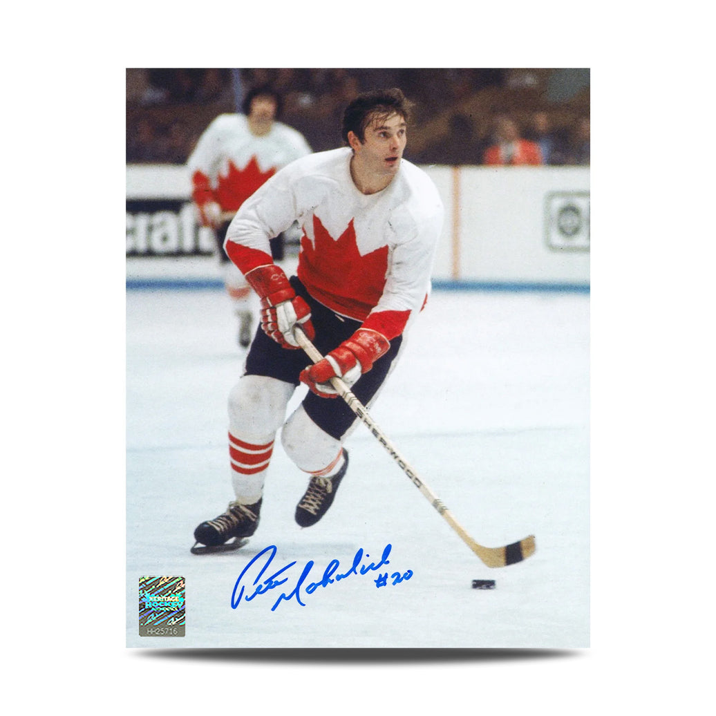 Pete Mahovlich Signed 1972 Summit Series 8X10 Photo