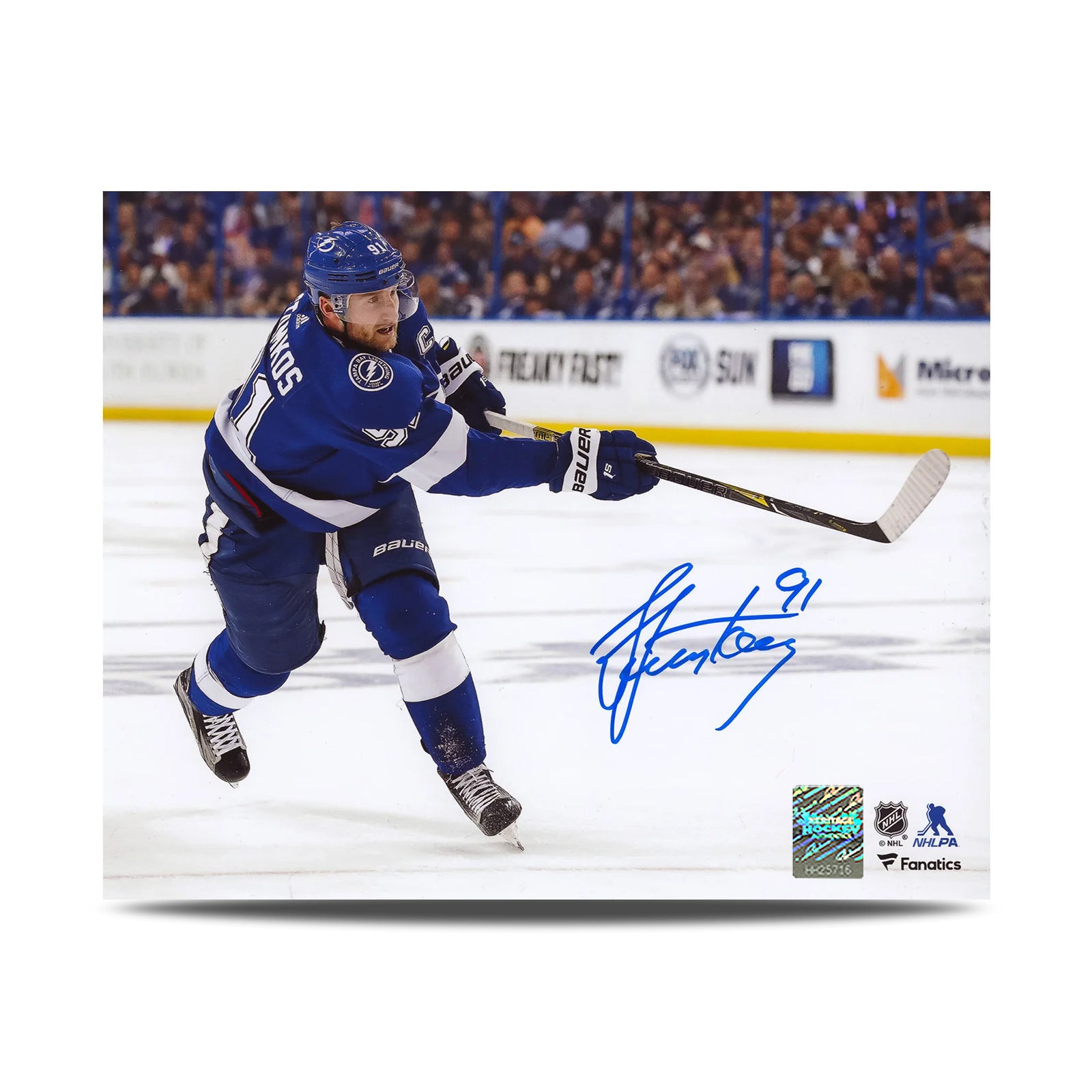 Steven Stamkos Signed Tampa Bay Lightning Shooting 8X10 Photo