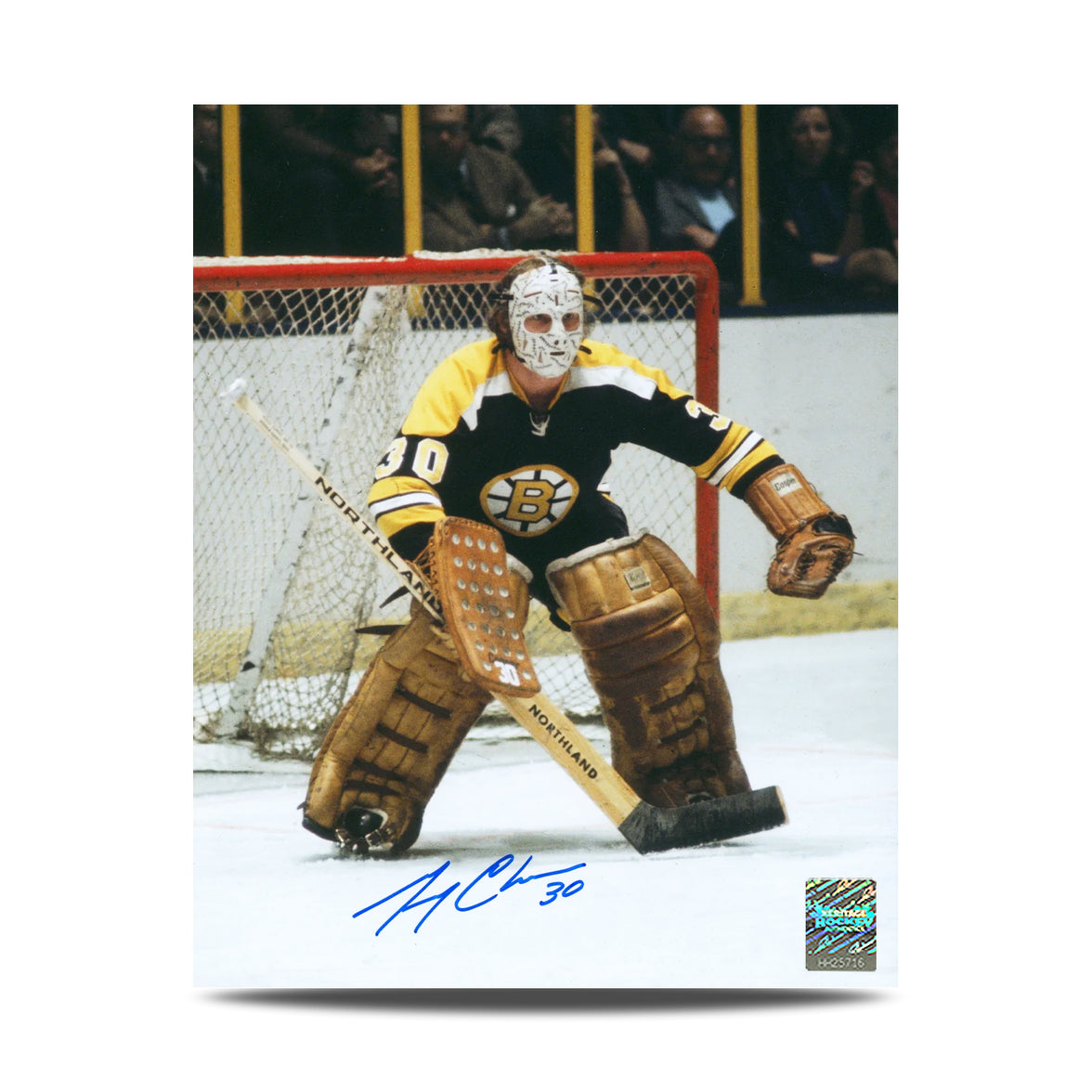 Gerry Cheevers Signed Boston Bruins Goalie 8X10 Photo