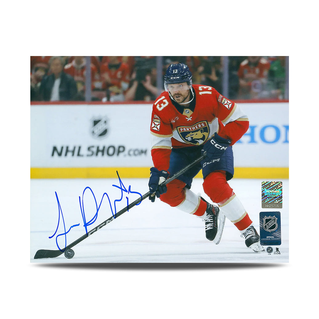 Sam Reinhart Signed Florida Panthers Stickhandling 8X10 Photo