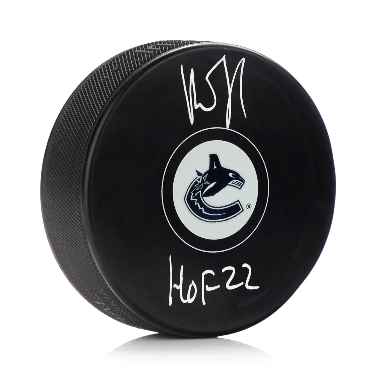Roberto Luongo Signed Vancouver Canucks Puck with HOF Note