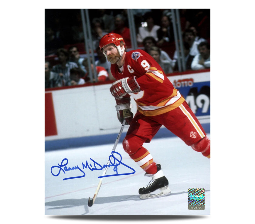 Lanny McDonald Signed Calgary Flames Playoff Finals 8X10 Photo