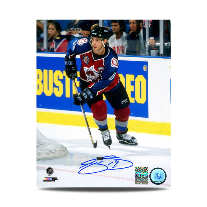 Joe Sakic Signed Colorado Avalanche 1996 Stanley Cup Finals 8X10 Photo