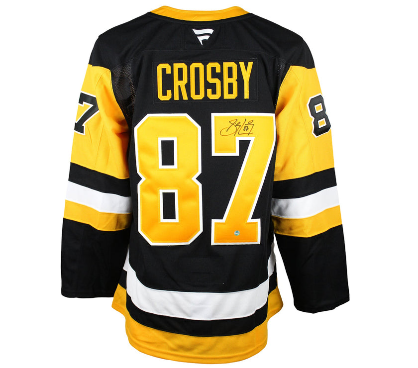 Sidney Crosby Signed Pittsburgh Penguins Fanatics Premium Home Black Jersey