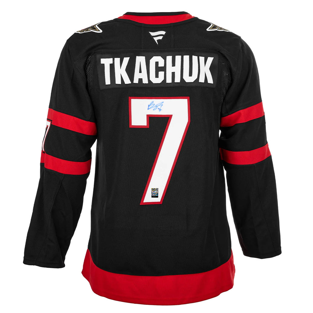 Brady Tkachuk Signed Ottawa Senators Fanatics Premium Home Black Jersey