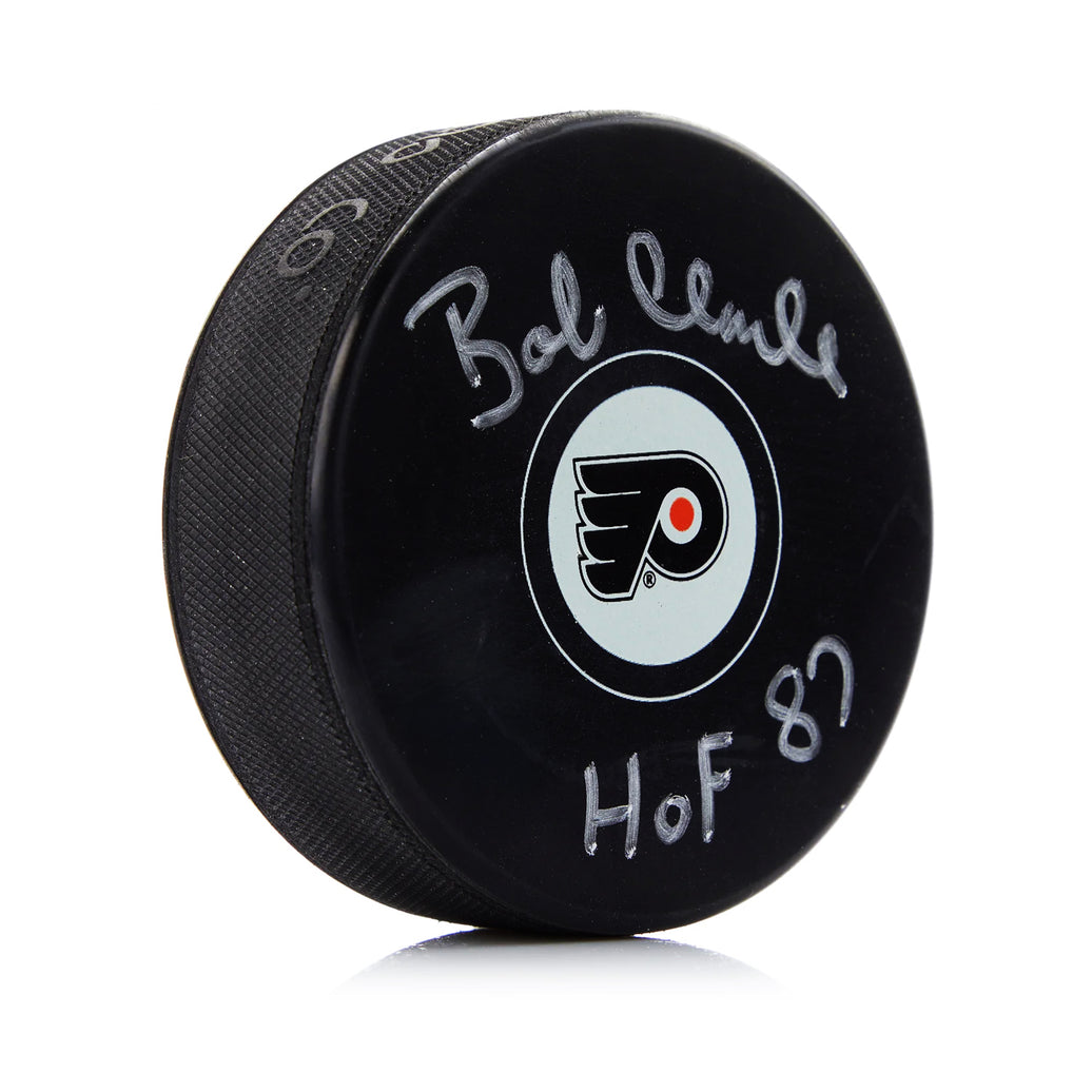 Bobby Clarke Signed Philadelphia Flyers Puck with HOF Note