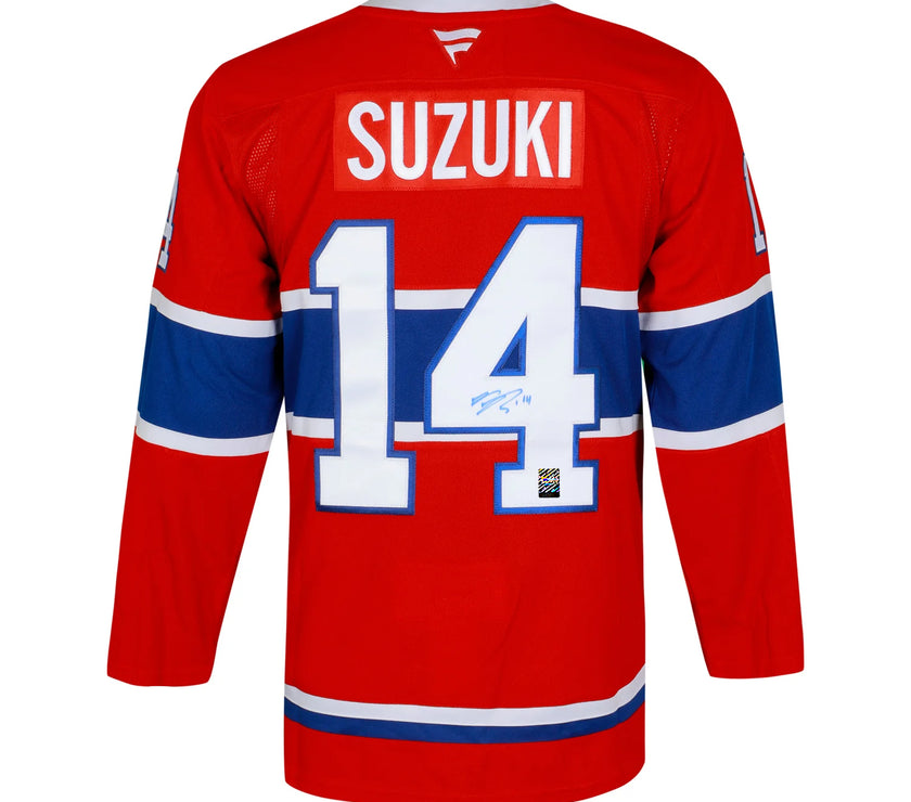 Nick Suzuki Signed Montreal Canadiens Fanatics Premium Home Red Jersey