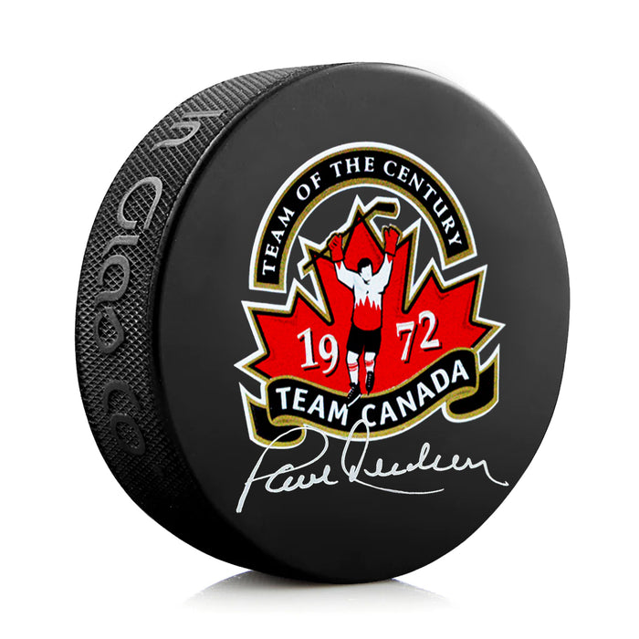 Paul Henderson Signed Team Canada 1972 Summit Series Puck - Heritage Hockey™