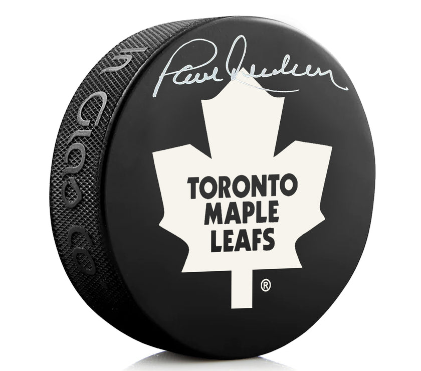 Paul Henderson Signed Toronto Maple Leafs Puck - Heritage Hockey™