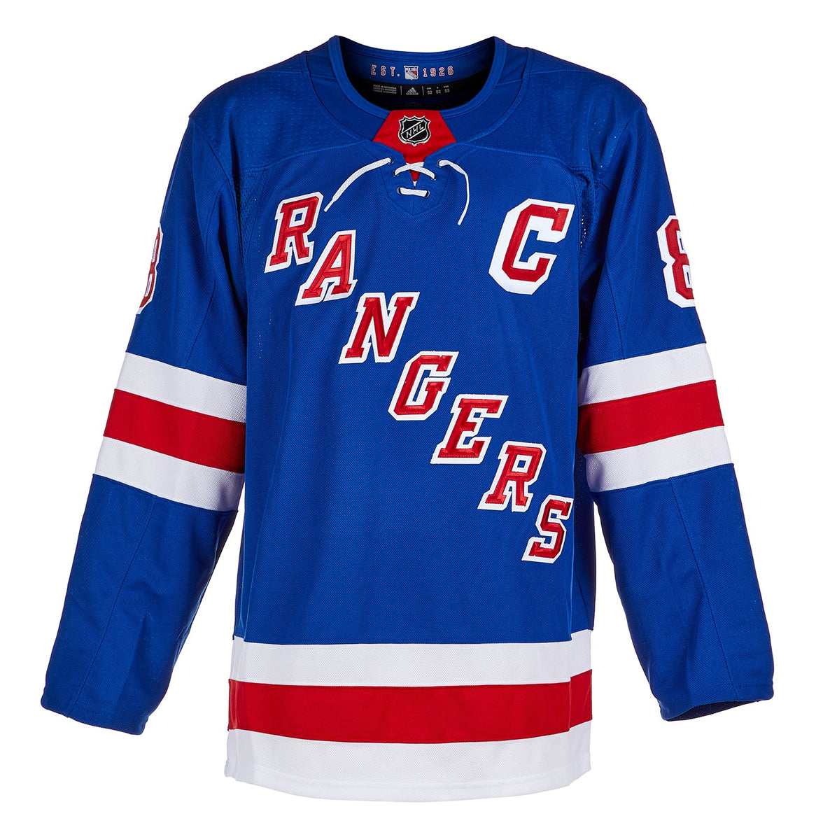 Jacob Trouba Signed New York Rangers Adidas Pro Home Blue Jersey