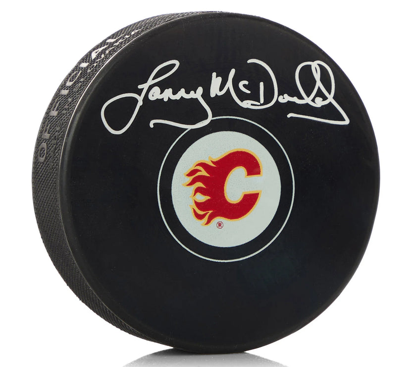 Lanny McDonald Signed Calgary Flames Puck