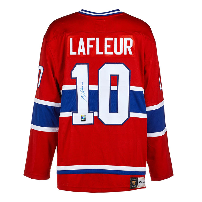 Guy Lafleur Signed Montreal Canadiens Fanatics Vintage Red Jersey - Heritage Hockey™