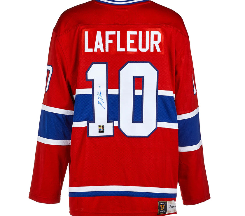 Guy Lafleur Signed Montreal Canadiens Fanatics Vintage Red Jersey - Heritage Hockey™