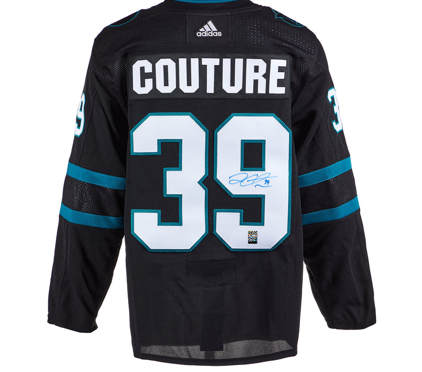 Logan Couture Signed San Jose Sharks Adidas Pro Alternate Black Jersey