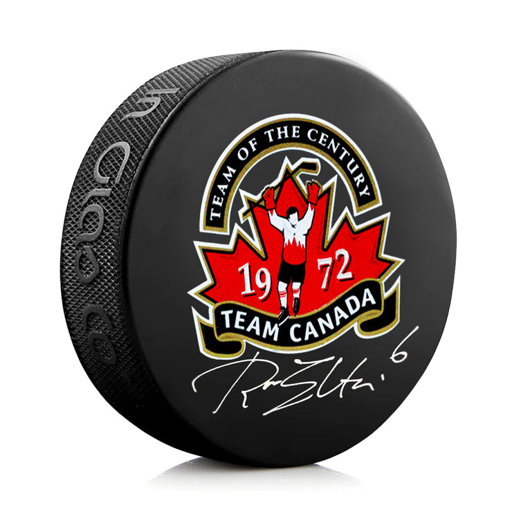 Ron Ellis Signed Team Canada 1972 Summit Series Puck - Heritage Hockey™