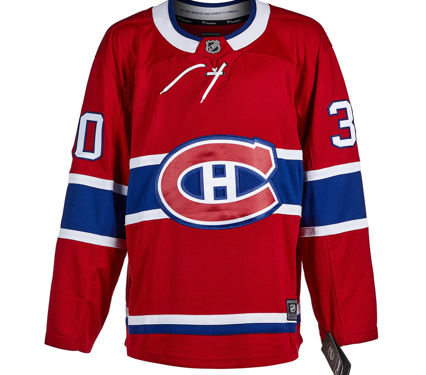 Gump Worsley Signed Montreal Canadiens Fanatics Breakaway Home Red Jersey
