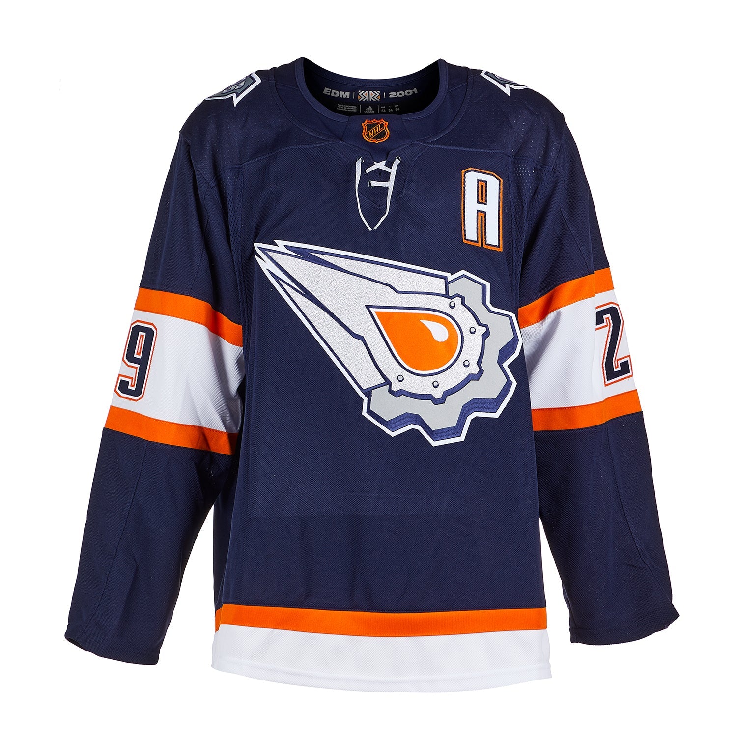 Leon Draisaitl Signed Edmonton Oilers Adidas Pro Reverse Retro 2.0 Navy Jersey