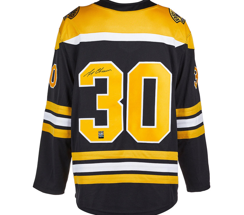 Gerry Cheevers Signed Boston Bruins Fanatics Breakaway Home Black Jersey - Heritage Hockey™