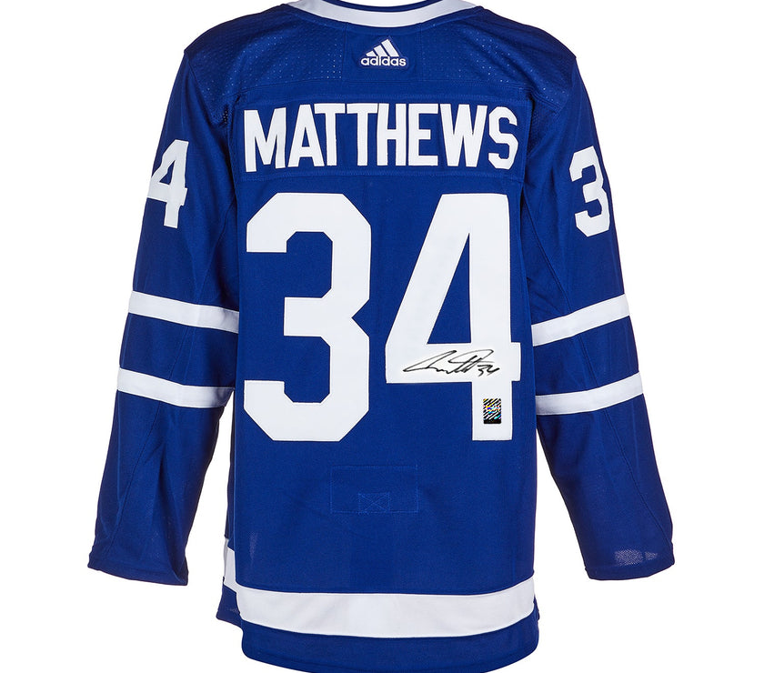 Auston Matthews Signed Toronto Maple Leafs Adidas Pro Home Blue Jersey