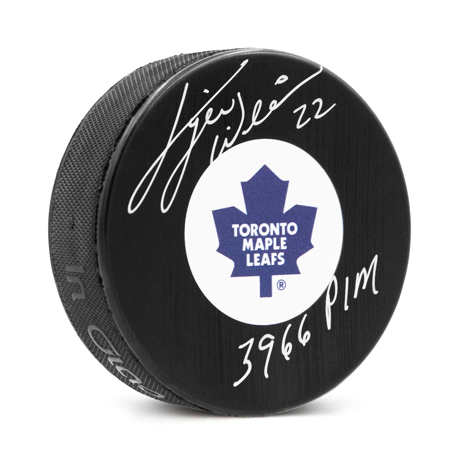 Tiger Williams Signed Toronto Maple Leafs Puck with PIM Note