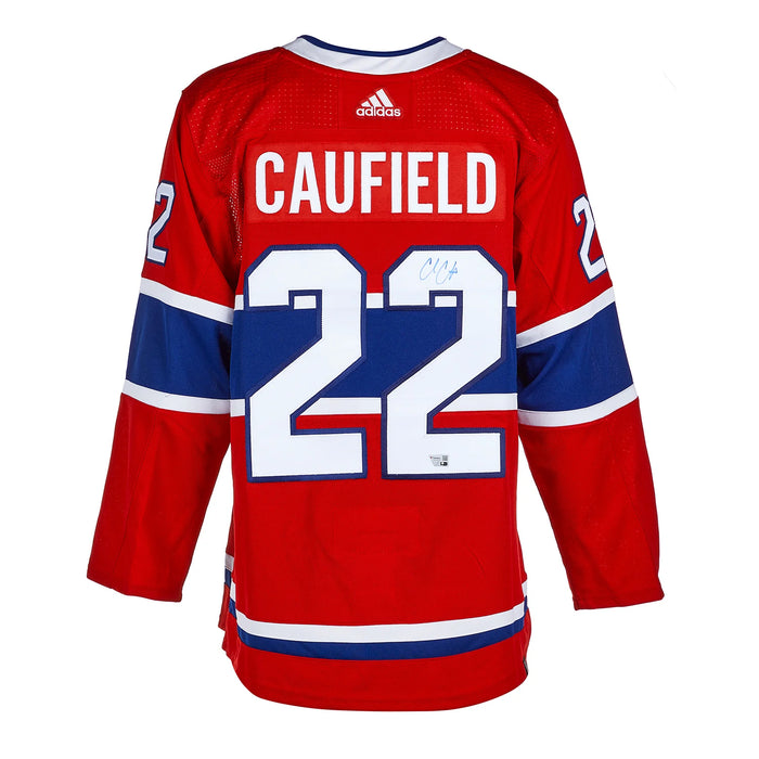 Cole Caufield Signed Montreal Canadiens Adidas Pro Home Red Jersey