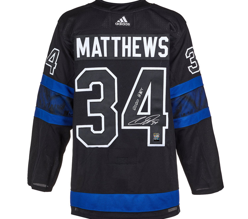 Auston Matthews Signed Toronto Maple Leafs Adidas Pro Flipside Jersey with "2022 Hart" Inscription