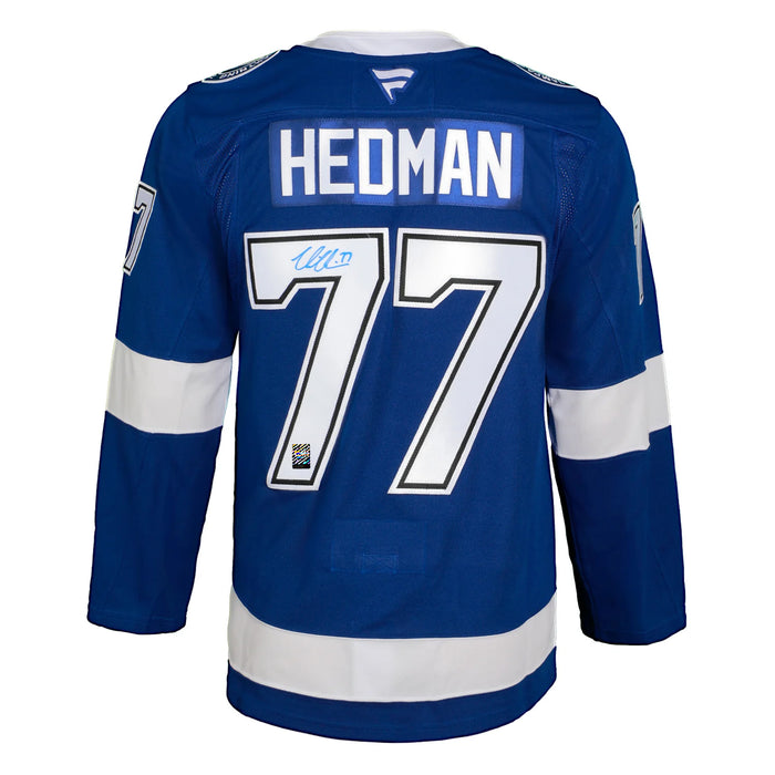 Victor Hedman Signed Tampa Bay Lightning Fanatics Premium Home Blue Jersey