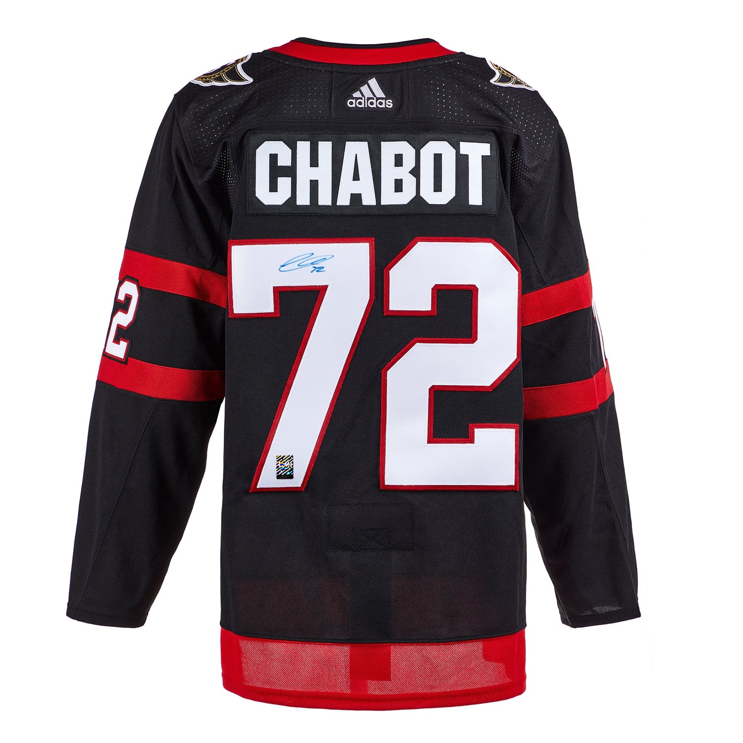 Thomas Chabot Signed Ottawa Senators Adidas Pro Home Black Jersey