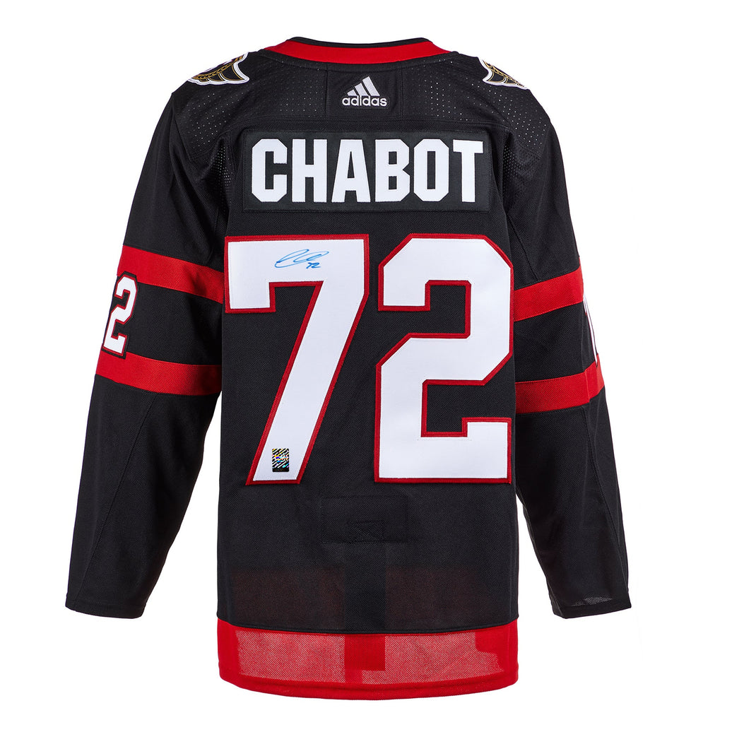 Thomas Chabot Signed Ottawa Senators Adidas Pro Home Black Jersey