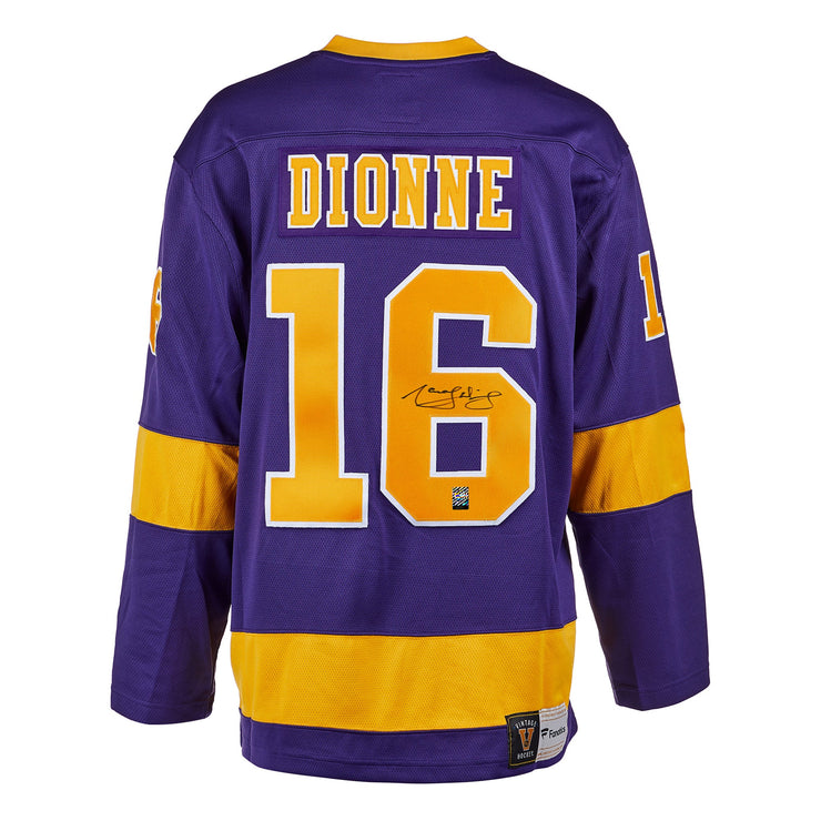 Marcel Dionne Signed Los Angeles Kings Fanatics Vintage Purple Jersey