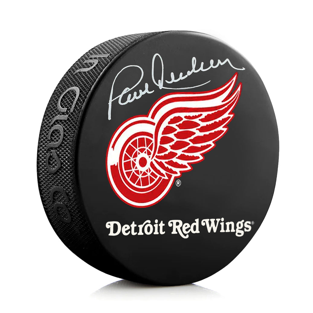 Paul Henderson Signed Detroit Red Wings Puck - Heritage Hockey™