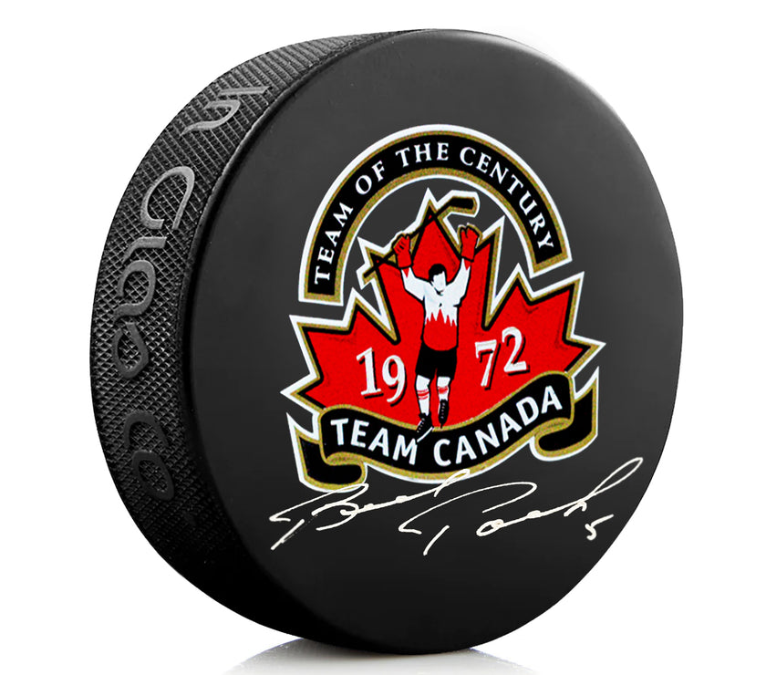 Brad Park Signed Team Canada 1972 Summit Series Puck - Heritage Hockey™