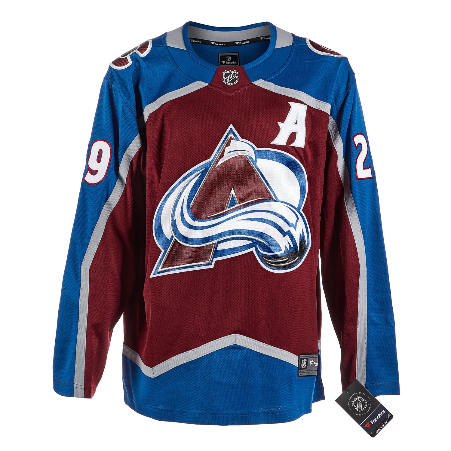 Nathan MacKinnon Signed Colorado Avalanche Fanatics Breakaway Home Maroon Jersey