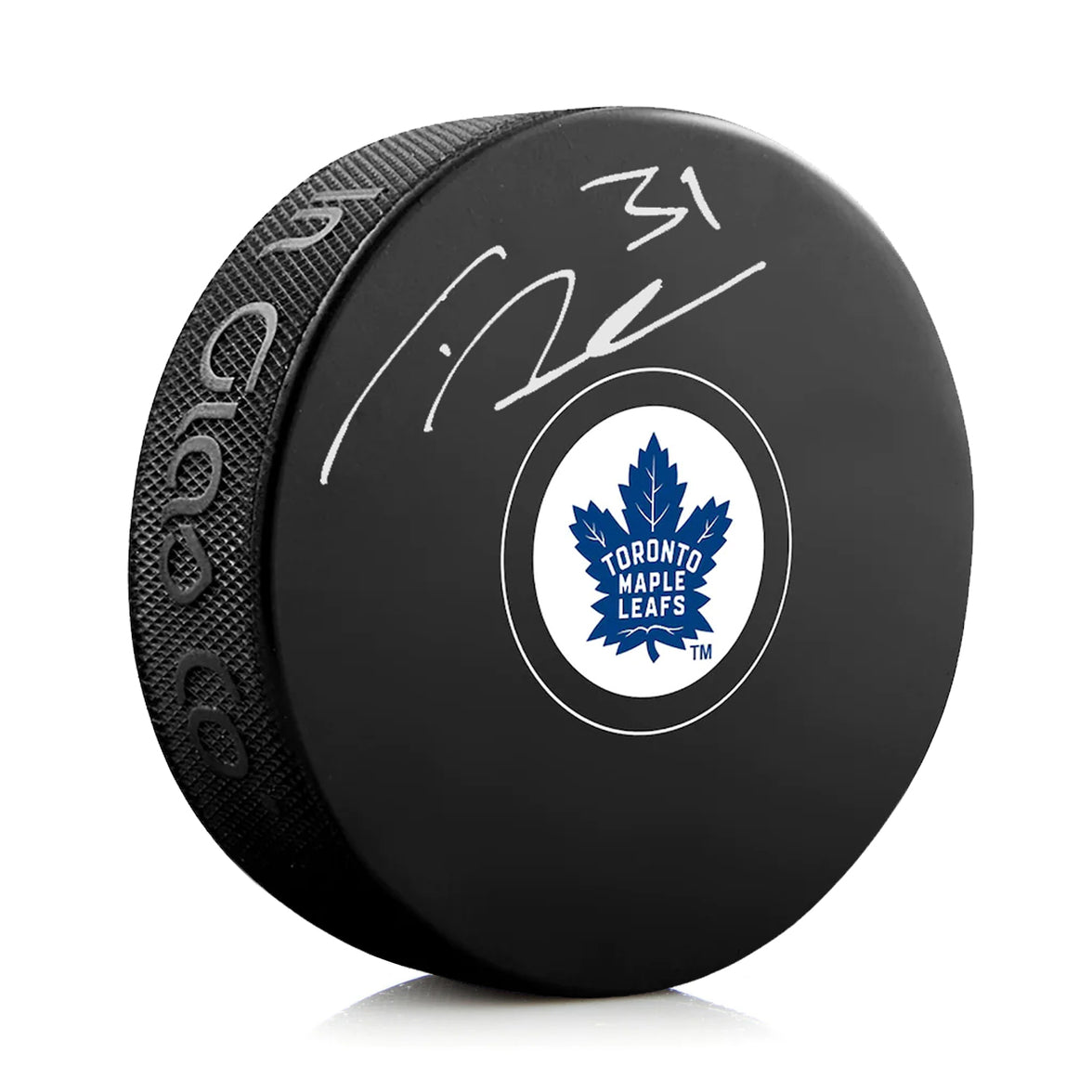 Frederik Andersen Signed Toronto Maple Leafs Puck