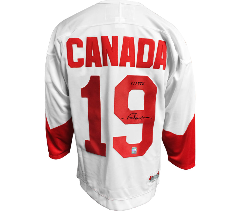 50th Anniversary Paul Henderson Signed Limited Edition Team Canada 1972 Summit Series Away White Jersey