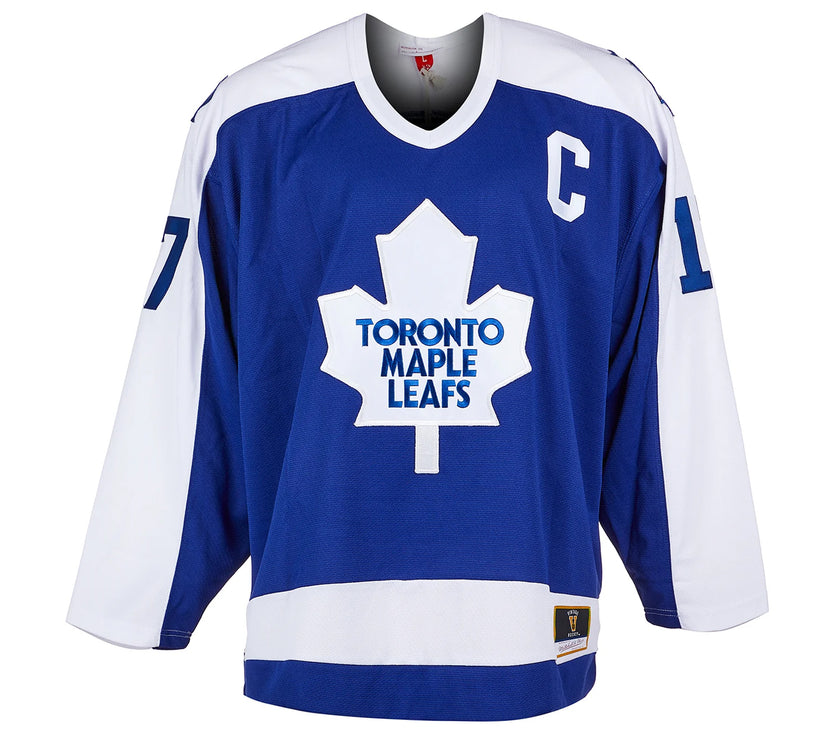 Wendel Clark Signed & Inscribed Toronto Maple Leafs Mitchell & Ness Blue Jersey