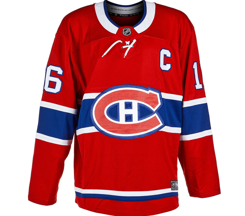 Henri Richard Signed Montreal Canadiens Fanatics Breakaway Home Red Jersey - Heritage Hockey™