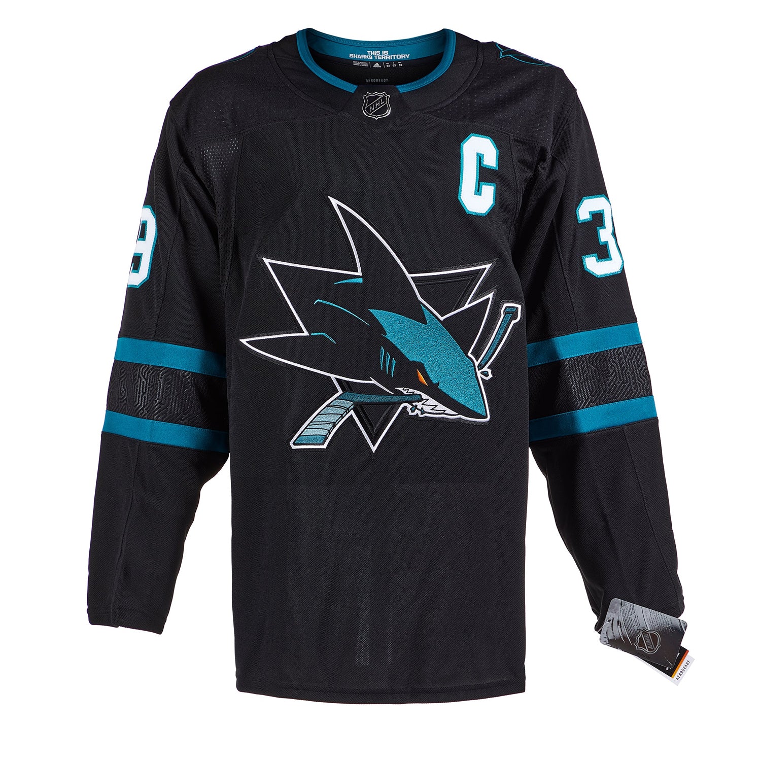 Logan Couture Signed San Jose Sharks Adidas Pro Alternate Black Jersey