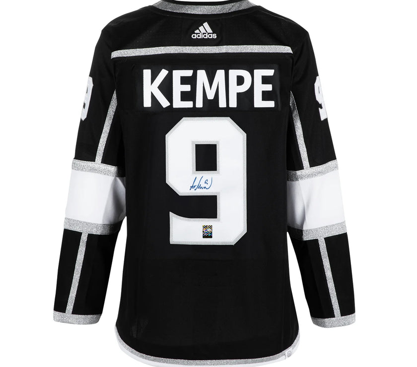 Adrian Kempe Signed Los Angeles Kings Adidas Pro Home Black Jersey