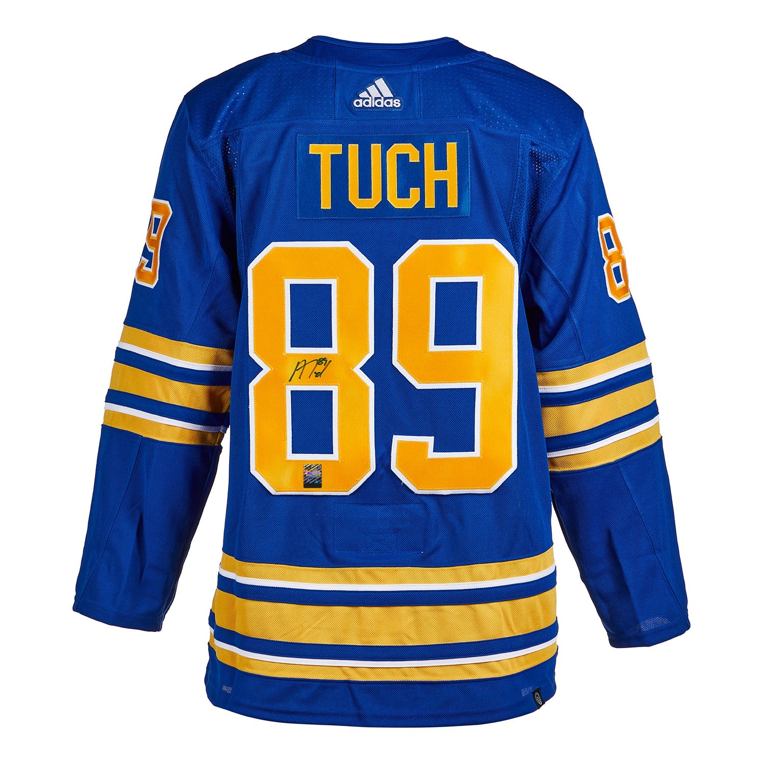 Alex Tuch Signed Buffalo Sabres Adidas Pro Home Blue Jersey