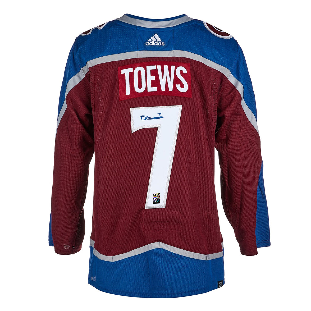 Devon Toews Signed Colorado Avalanche Adidas Pro Home Maroon Jersey