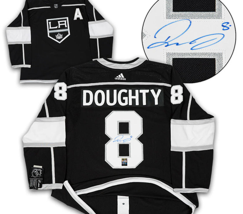 Drew Doughty Signed Los Angeles Kings Adidas Pro Home Black Jersey