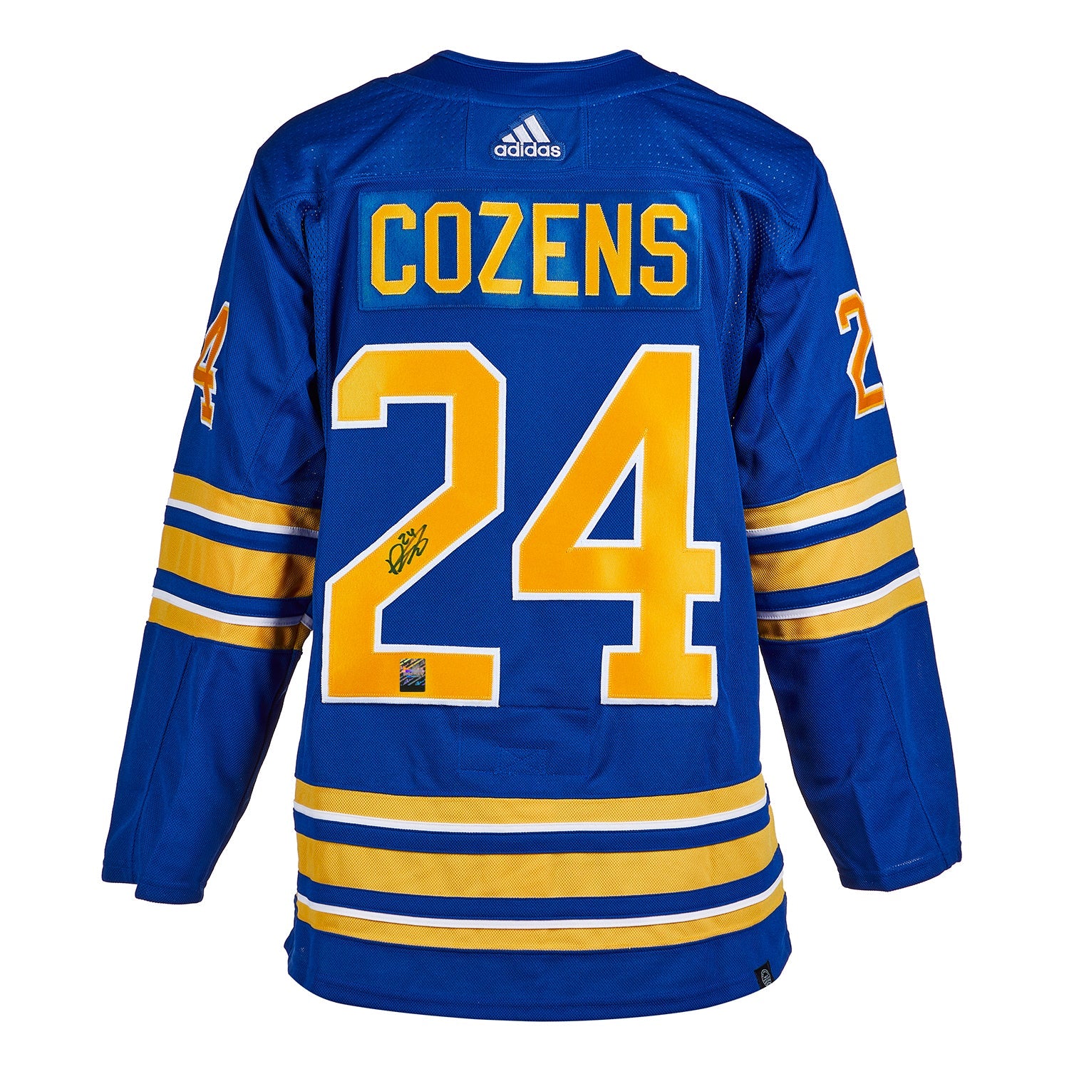 Dylan Cozens Signed Buffalo Sabres Adidas Pro Home Blue Jersey