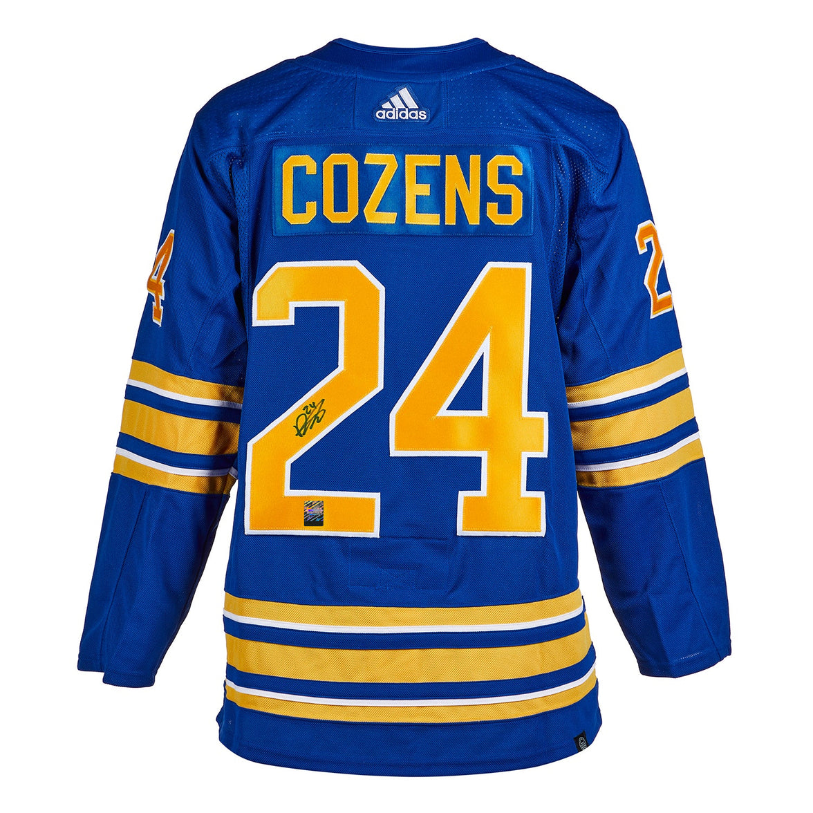 Dylan Cozens Signed Buffalo Sabres Adidas Pro Home Blue Jersey