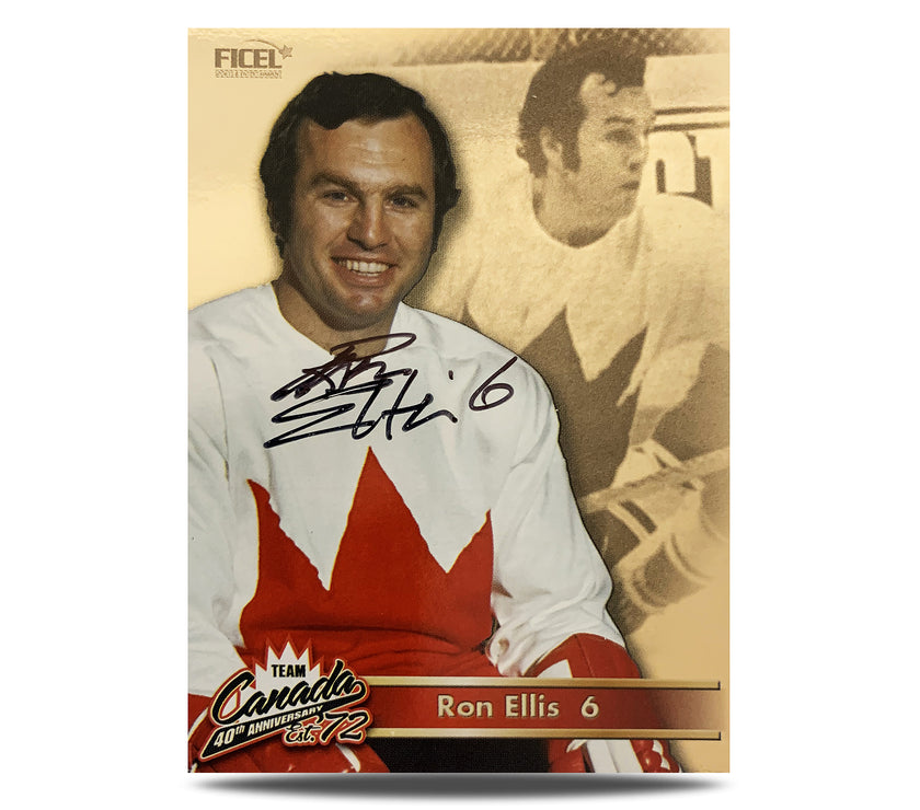 Ron Ellis #6 Signed Official 40th Anniversary Team Canada 1972 Card