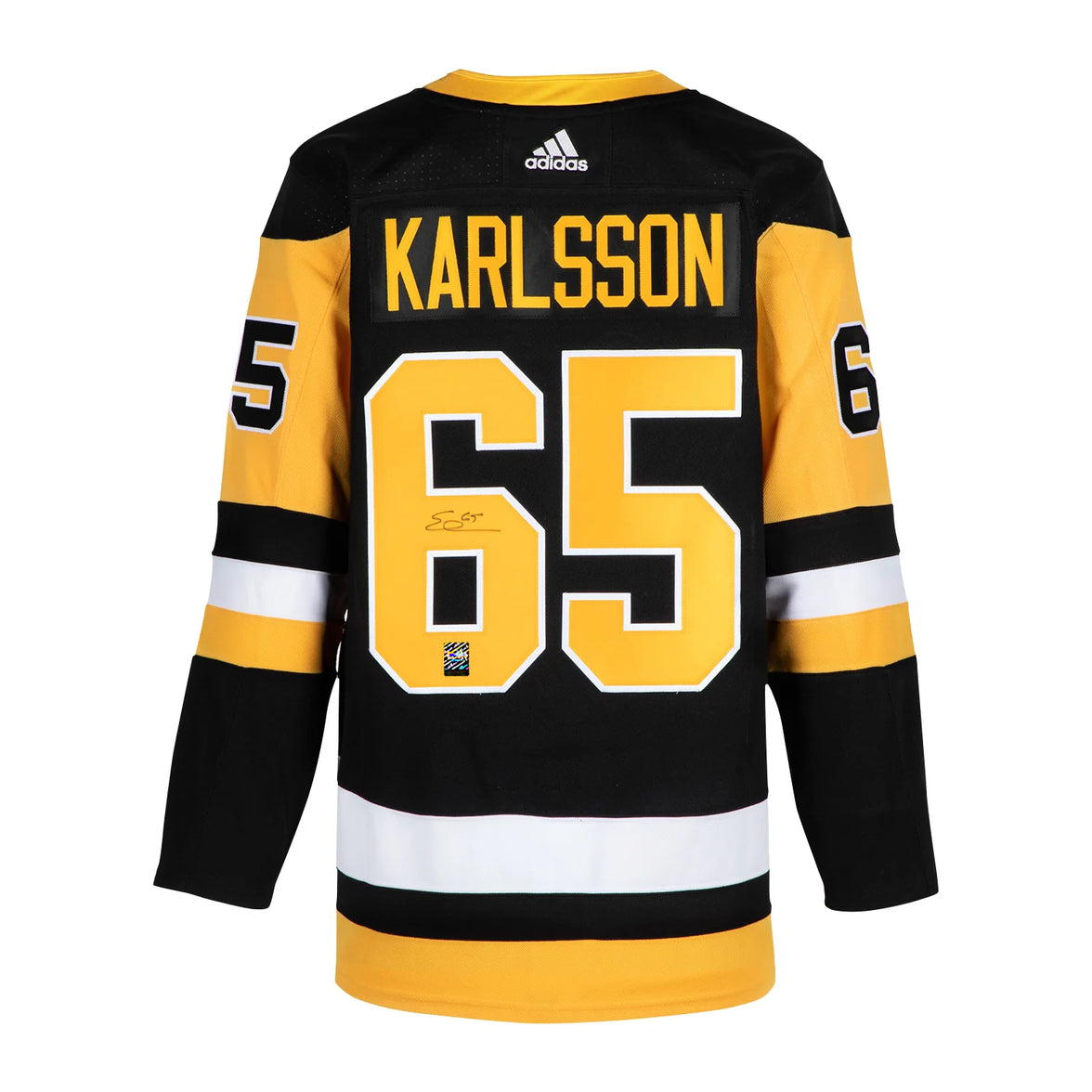 Erik Karlsson Signed Pittsburgh Penguins Adidas Pro Home Black Jersey