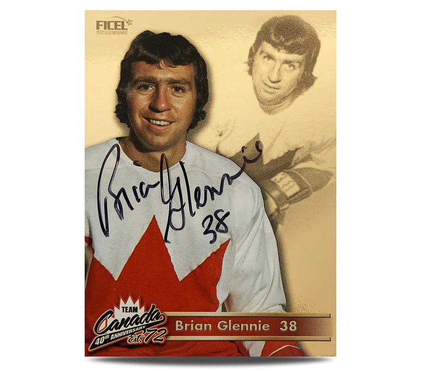 Brian Glennie #38 Signed Official 40th Anniversary Team Canada 1972 Card