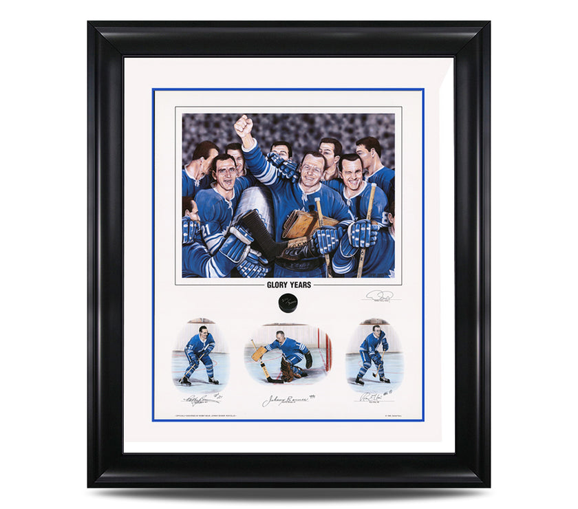 Glory Years – Bobby Baun, Johnny Bower & Ron Ellis Signed Limited Edition Print - Heritage Hockey™