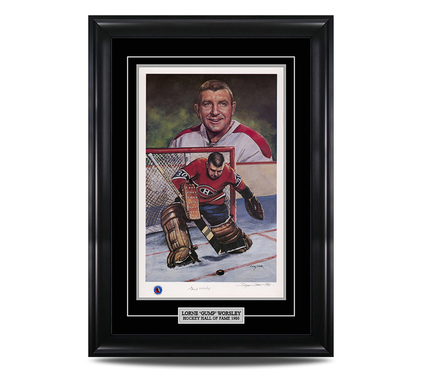 Gump Worsley Signed Montreal Canadiens Limited Edition Print - Heritage Hockey™